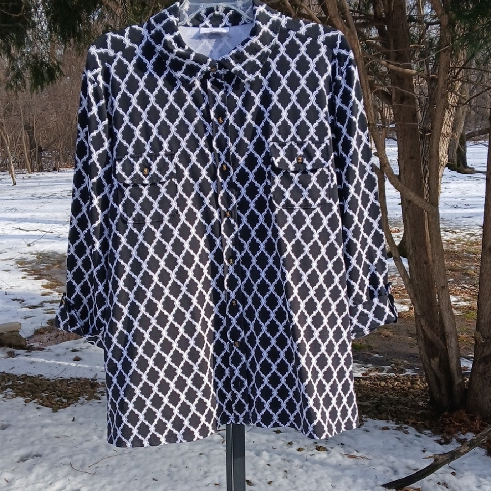 Charter Club's three-quarter-sleeve top Sz XL